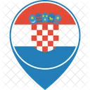 Croacia Bandeira Mundo Ícone