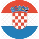 Croacia Bandera Mundo Icono