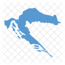 Croatia Map Country Icon