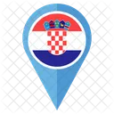 Croatie Drapeau Icône