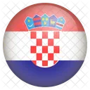 Croatie Drapeau Icône