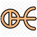 Crocus Of Copper Esoteric Symbol Icon