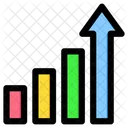 Croissance Graphique De Croissance Diagramme A Barres Icône