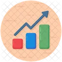 Courbe De Croissance Graphique A Barres Analyse De Donnees Icon