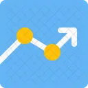 Croissance Tendance Haussiere Ligne Icône