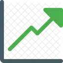 Croissance Tendance Haussiere Ligne Icône