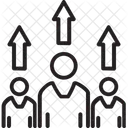 Croissance De Lequipe Croissance Des Employes Reussite Commerciale Icône