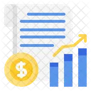 Croissance Des Ventes Graphique Graphique Icône