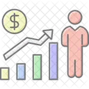 Croissance d'homme d'affaires  Icône