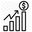 Croissance Financiere Courbe De Croissance Graphique Daugmentation Icône