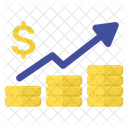 Courbe De Croissance Graphique Daugmentation Croissance Des Ventes Icône