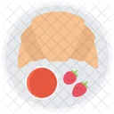 Croissant Jam Strawberry Icon