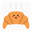 크루아상 빵 얼굴 아이콘