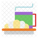 Croissant Cup Breakfast Icon