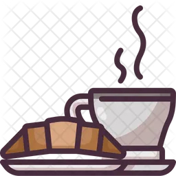 Croissant And Coffee  Icon