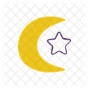 Croissant de lune et étoile  Icône