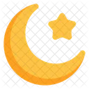 Croissant de lune et étoile  Icône