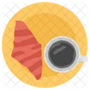 Croissant With Coffee Coffee Time Tea Time Icon