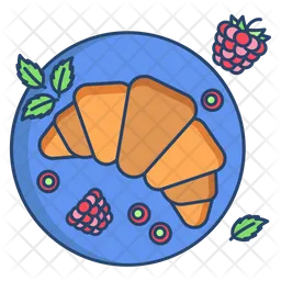 Croissants With Berries  Icon