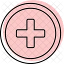 Icone Medicale Croisee Couleur Ombre Fine Icon