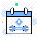 Calendario De Negocios Manutencao De Suporte Manutencao Programada Ícone