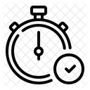 Cronometro Marca De Verificacion Herramientas Y Utensilios Icono