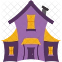 Crooked House Haunted Haouse Halloween Icon
