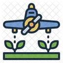 Crop Spraying Pesticide Aerial Spray Icon