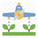 Crop Spraying Pesticide Aerial Spray Icon