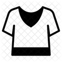 Crop Top Woman Clothes Icon