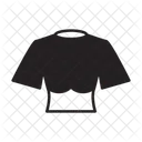 Crop Top Woman Clothes Icon