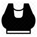 Crop Top Woman Clothes Icon