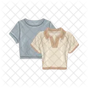 Crop Top Woman Clothes Icon