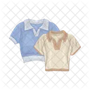 Crop Top Woman Clothes Icon