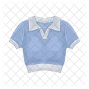 Crop Top Woman Clothes Icon