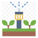 Crop Watering Sprinkler Irrigation Icon