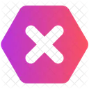 Sign Hexagon Cross Icon