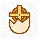 Cross Christian Egg Icon