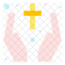 Cross Sign Care Hands Icon