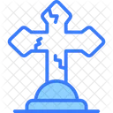 Cross Ghost Monster Icon