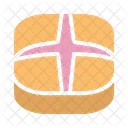 Cross Bun Easter Icon