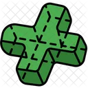Cross Geometric Shape Icon