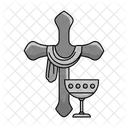 Cross Church Christianity Icon