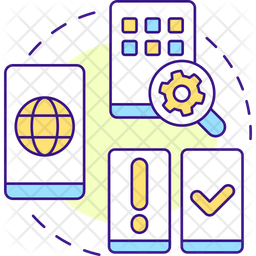Cross browser testing Icon - Download in Colored Outline Style