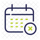 Cross Date Calendar Date Icône