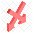 Cross Downward Arrow  Icon