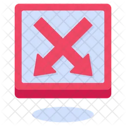 Cross Downward Arrows  Icon