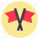 Cross Flags Flagpole Streamer Icon