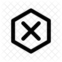 Cross Hexagon Deny Cross Icon