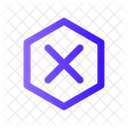 Cross Hexagon Cross Deny Icon